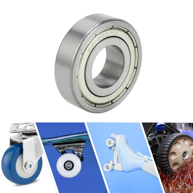 Motoforti 62/22ZZ Deep Groove Ball Bearings P0 22x50x14mm Lubricated Bearings Double Metal Seal Scooter Skateboard Wheel