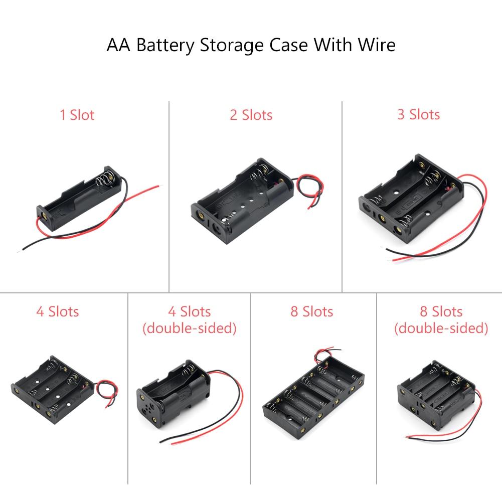 1 шт. 3X AA Power Battery Storage Case Holder Storage Box Multi Purposes DIY AA Battery Holder LR6 Container With Lead Cables