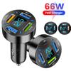 66w Car Charger Usb Type C Fast Charging Car Phone Adapter For Iphone 13 12 Xiaomi Huawei Samsung S21 S22 Quick Charge 3.0