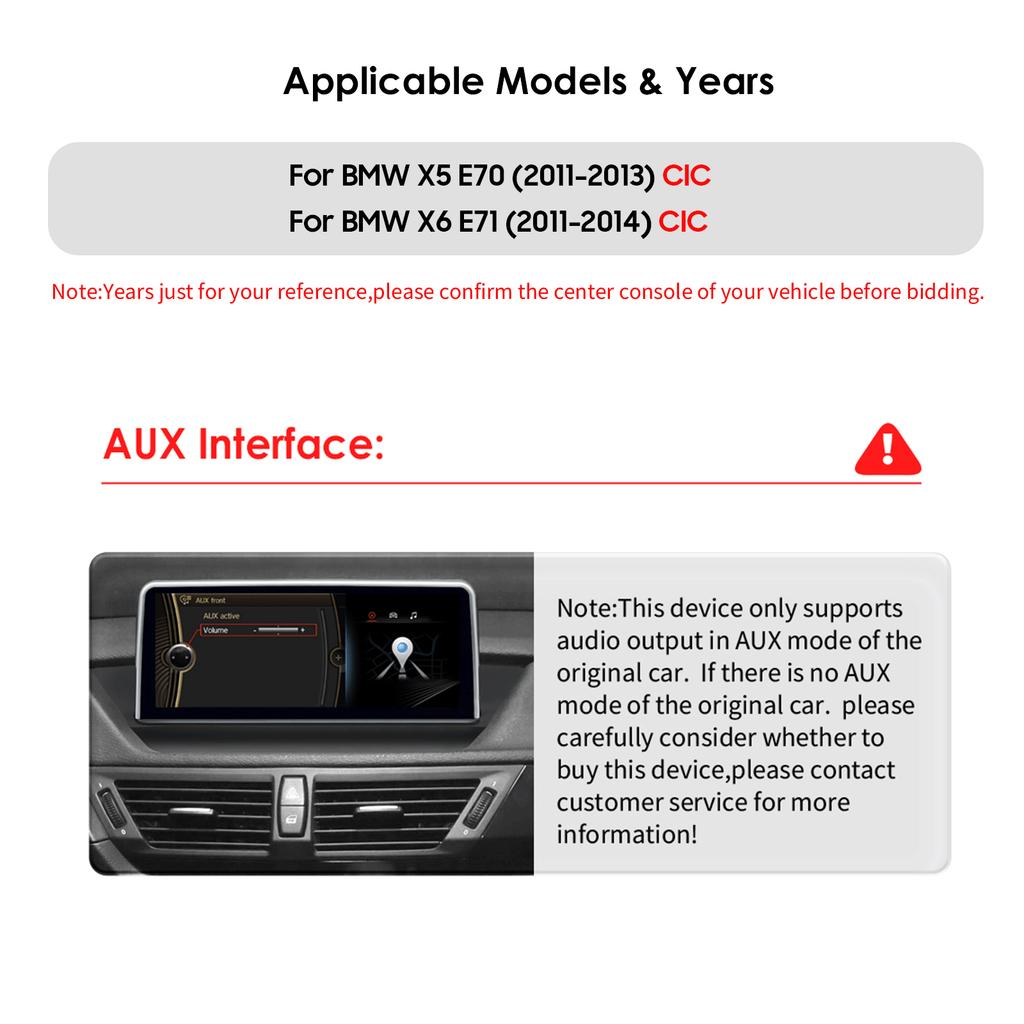 OSSURET 10,25-дюймовый Carplay Android 13 Автомагнитола для BMW X5 E70 X6 E71 CCC CIC автомобильная интеллектуальная система радио GPS навигация стерео DSP SWC Bluetooth головное устройство