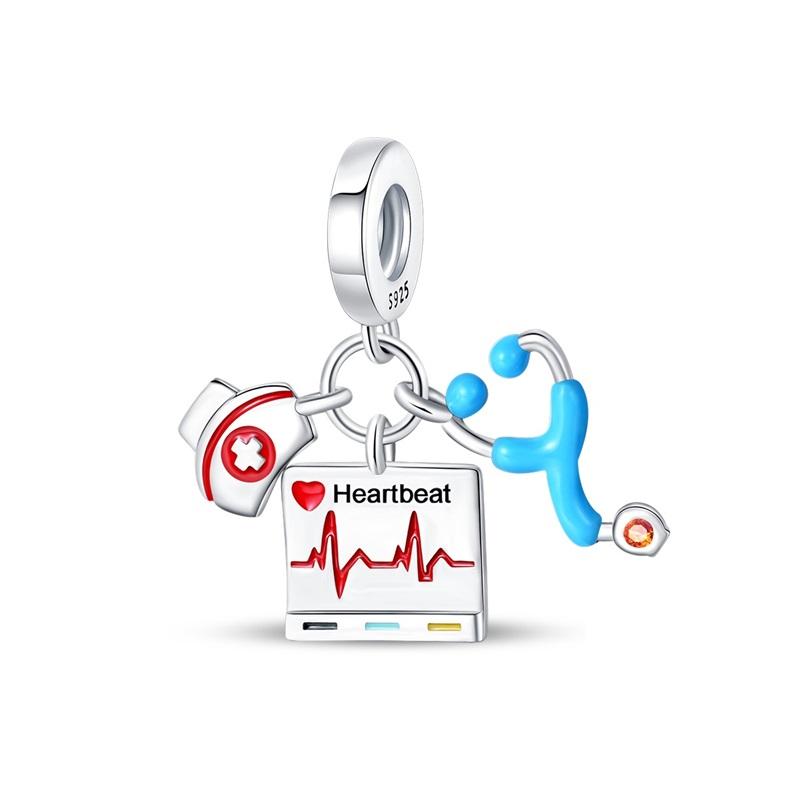 Шармы Медь Медицинская Тема Серия Подвеска с Бусинами 3мм Оригинальный Браслет Ожерелье Женские Роскошные Изысканные Ювелирные Изделия Подарок