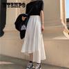 Женская плиссированная юбка трапециевидной формы плюс размер летняя эластичная талия песчаный пляж отпуск повседневная нерегулярная юбка