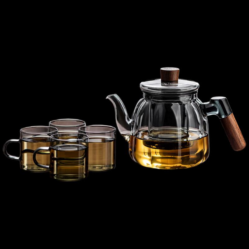 Chating Glass Teapot for Flower & Loose Leaf Tea