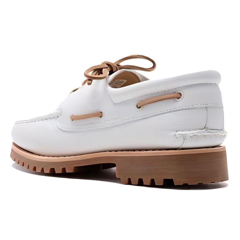 Timberland Authentics Series Leather Comfort Shock Absorption Slip Resistant Low Top Casual Shoes Men Sneakers White A4149EM2