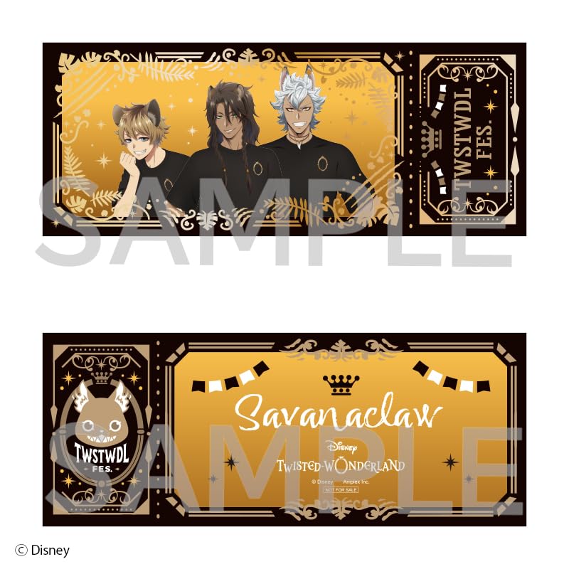 Плакат Aniplex "Disney Twisted Wonderland Fes." 2023 A3 из ткани и диск с мероприятием (Блю рей) (Бонус: В комплекте идет карта в виде билета в общежитие Savana Claw.)