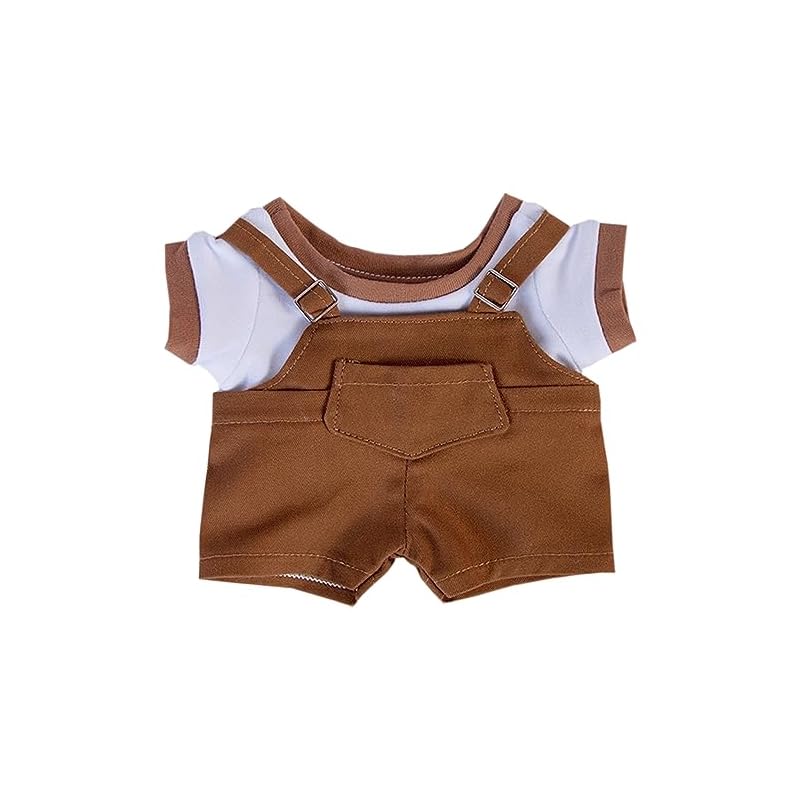 niannyyhouse 10cm, 15cm, 20cm Plush Clothes, T-shirt, Suspenders, Strap Dress, Dress-Up Cotton Doll, Accessories (a10, 20cm)