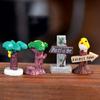Desktop Ornament Simulation stone signpost Welcome Stake Figurine Mini Road Sign Fairy Garden