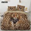 Luxury Leopard Print Bedding Set Queen King Double Duvet Cover Comfortable Quilt Cover Bed Set Animal Leopard Wild Animal Theme