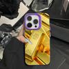Cool Precious Gold Art Phone Case For iPhone 16,15,14,17,13,12,11,XS,Mini,Pro,SE,MAX Purple Matte Silicone Cover