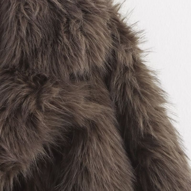 Kaslead Новая женская одежда Западный стиль Мода Простая и универсальная Утолщенная верхняя одежда из искусственного меха