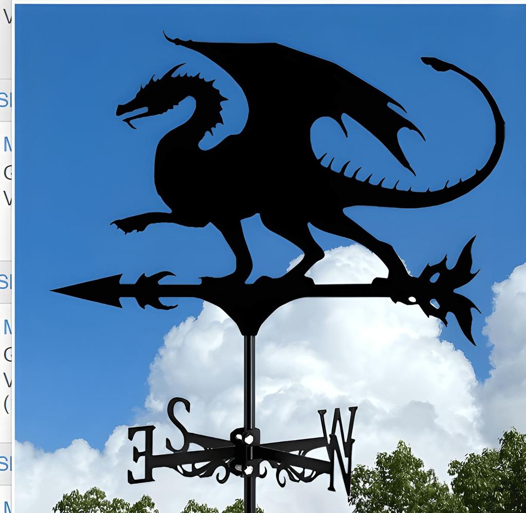 Декоративный железный флюгер - наружное украшение для металлической крыши