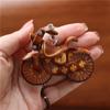 Cruiser Cowhide Motorcycle Keychain Retro Simulation Motorcycle Keyring  Backpack Decoration