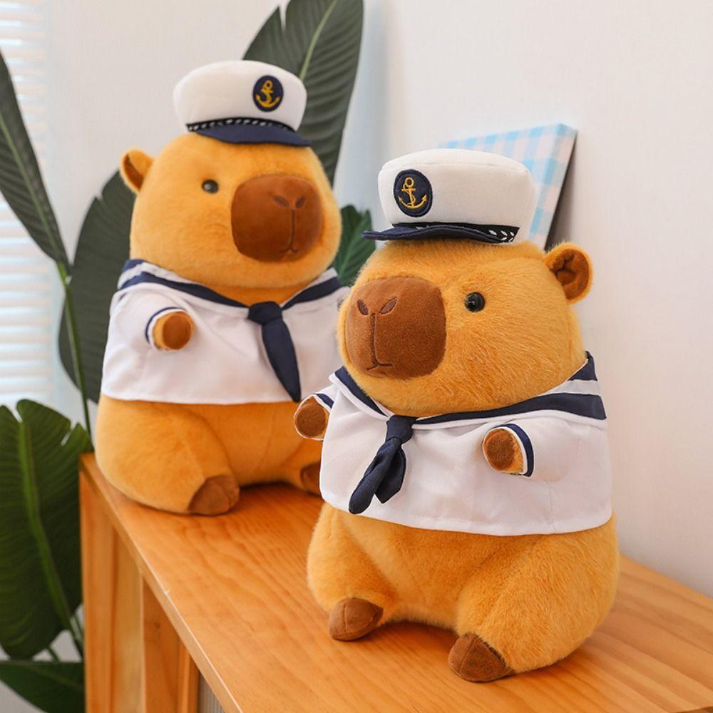 Cartoon Navy Sailor Capybara Doll Capybara Shape Animals Plush Toy Toy Gift