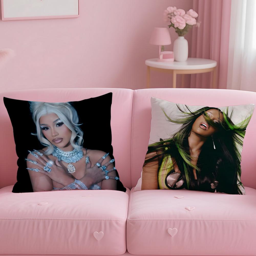 Рэп-исполнительница Cardi B Наволочка Мягкая Легко стирающаяся Универсальная для Дивана Кровати Путешествий и Офиса