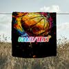 1PC Custom Name "Colorful Basketball Splash" outdooor Flannel blankets Throw Blanket All-Season Throw Gift Bedspread for Couch, Bed, Camping Holiday B