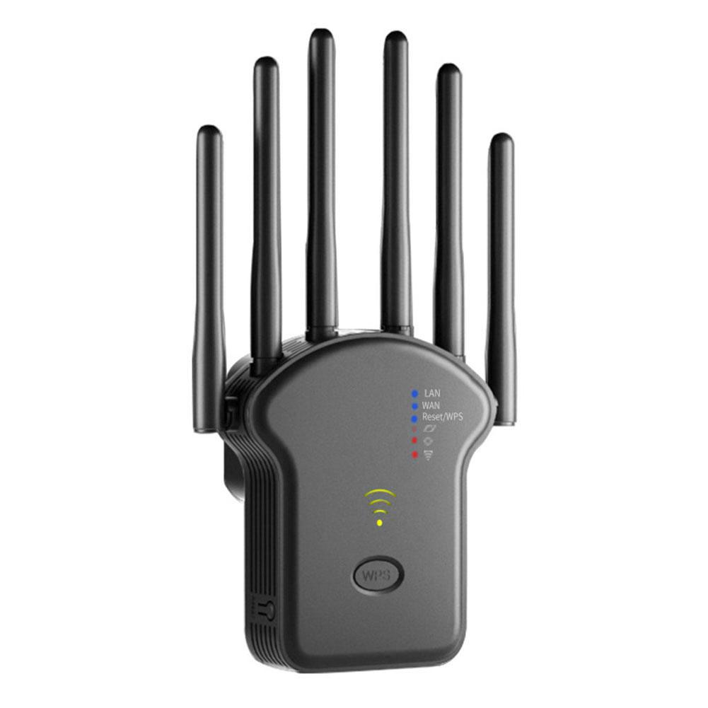 300 Мбит/с / 1200 Мбит/с Повторитель WiFi-сигнала Двухдиапазонный 2,4 ГГц 5 ГГц Антенна Усилитель сети с портом LAN/WAN Роутер WPS для домашнего офиса