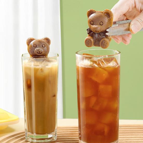 3 шт. Формы для льда в виде медвежат, пищевой силикон, форма для льда