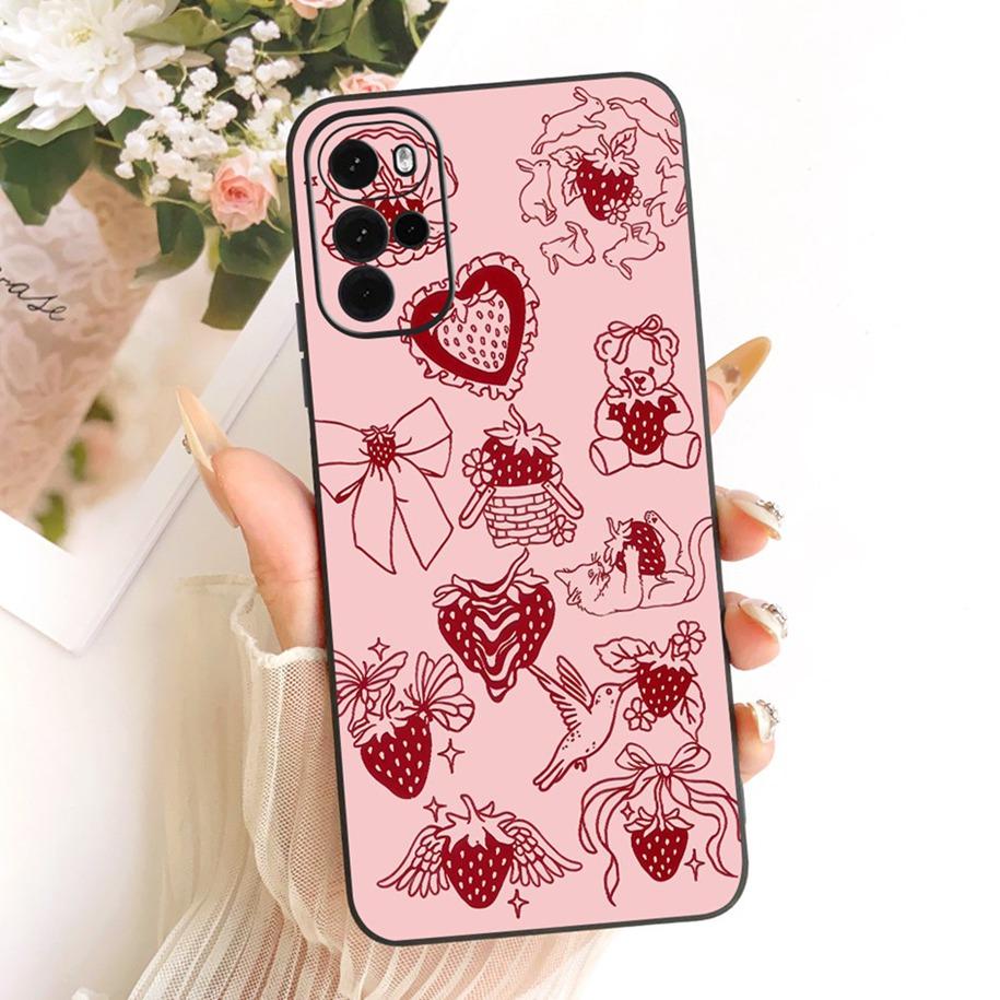 For Motorola Moto G22 G32 G42 Case XT2231-1 XT2235-2 XT2235-2 Cute Cat Butterfly Cartoon Soft Cover For Moto G62 5G MotoG42 Capa