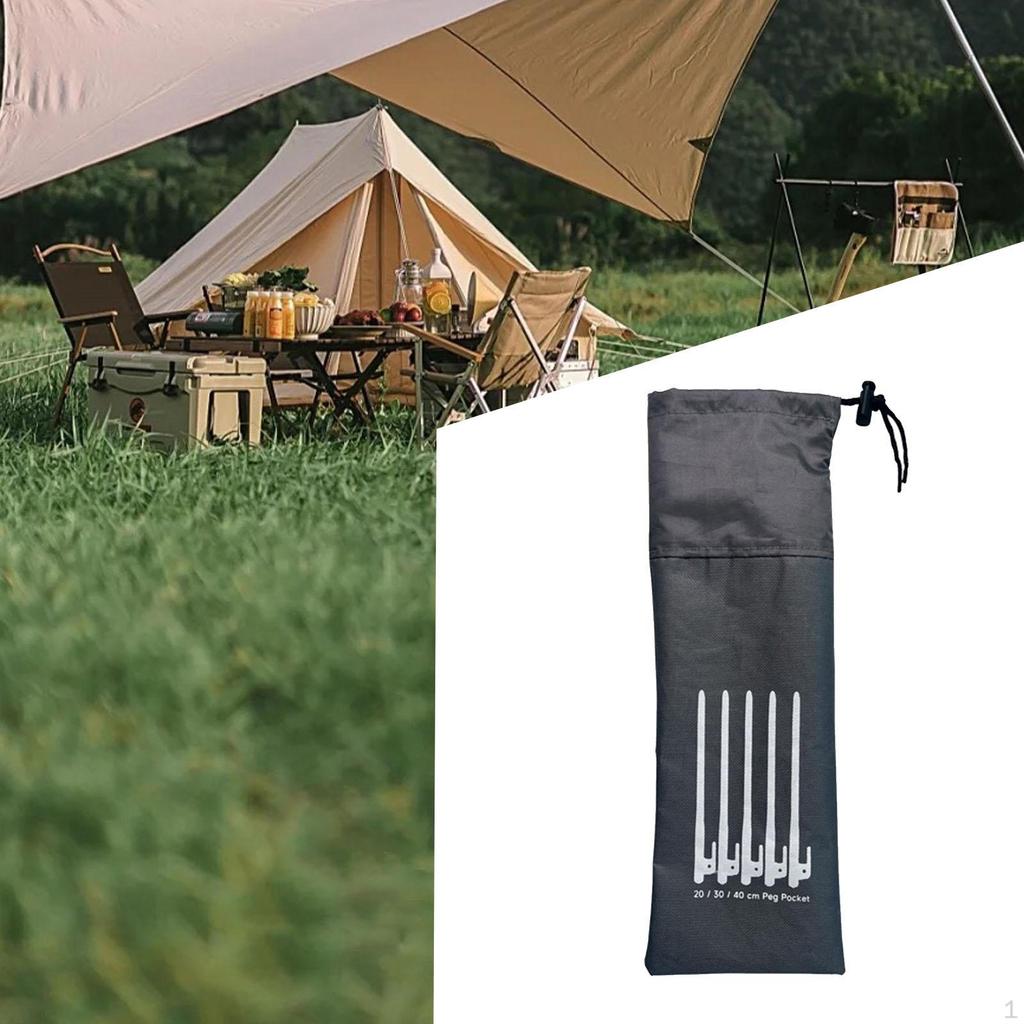 Tent Stakes Storage Bag Camping Tool Lightweight Case Peg Nails for Gardening