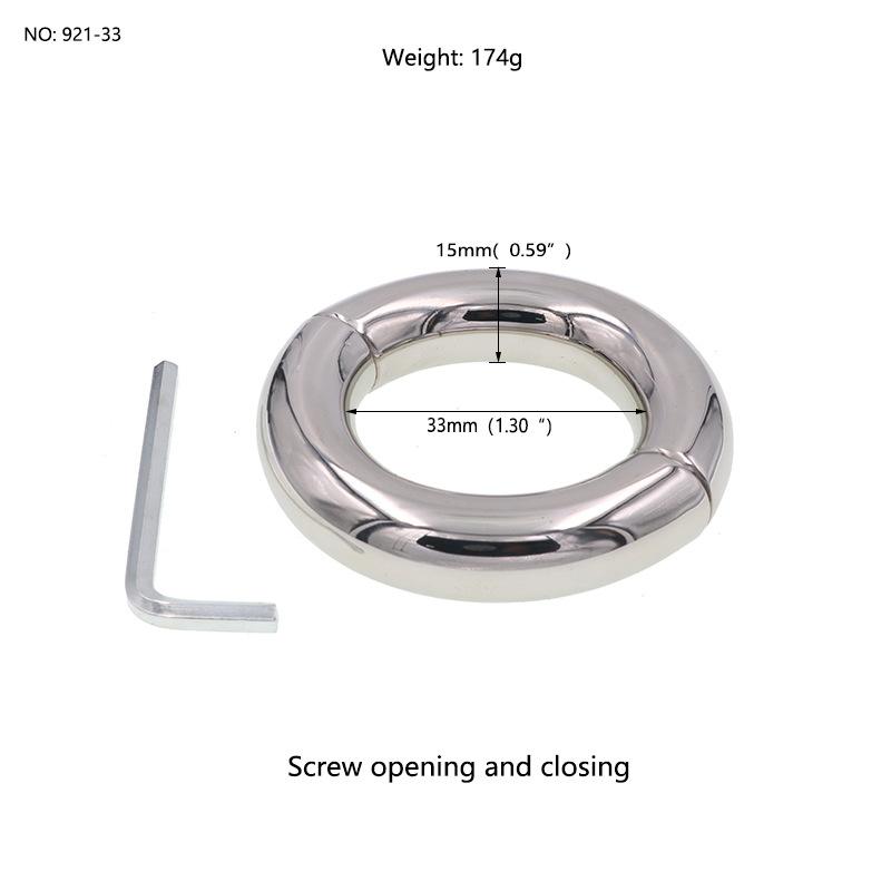 Металлические секс-игрушки Мужское устройство для связывания мошонки Кольцо для пениса Подвеска для яичек Кольцо для поддержки веса Товары для взрослых