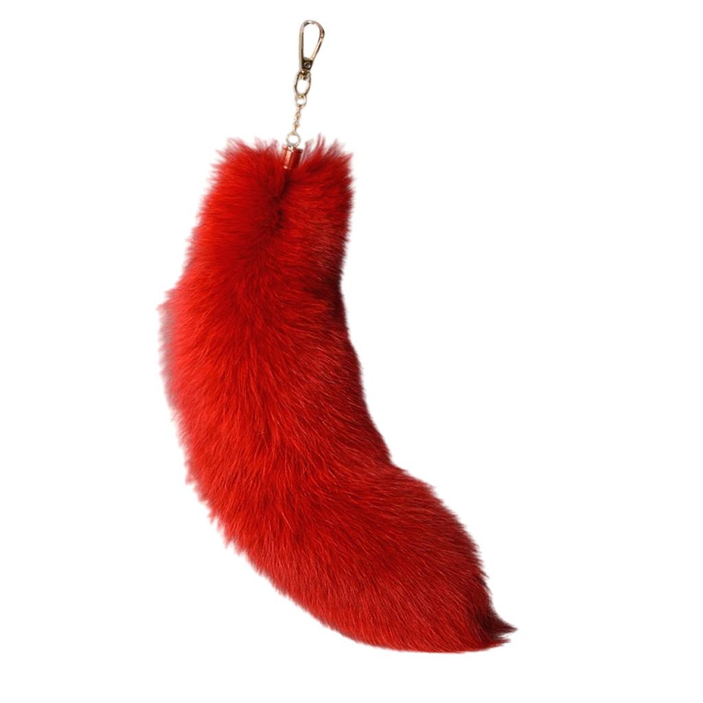 Fluffy Faux Fur Fox Tail Keychain Elegant Keyrings Charm with Foxes Tail Pendant Fashionable Keychain Decorations