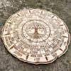 Wall Decor Sign Wheel of The Year Wood Sign Round Tree Calendar Wheel of The Year Decoration for Pagan Home Meditation Corner