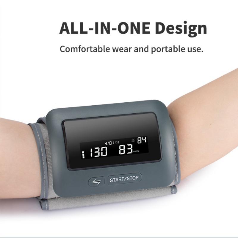 Blood Pressure Monitor - Wireless Uppr Arm Cuff BP Machine with One Piece Design, Stores Historical Data