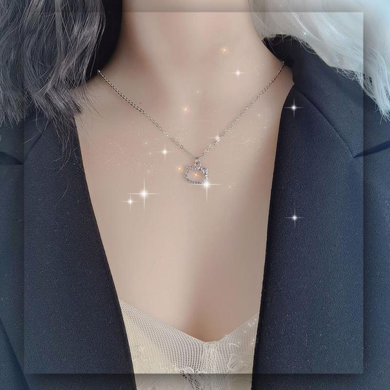 Ожерелье на морскую тематику Сверкающий кулон в виде хвоста русалки Чокер Минимализм Шарм в виде кошки, бабочки, черепа Цепочка для ключицы Ювелирное изделие