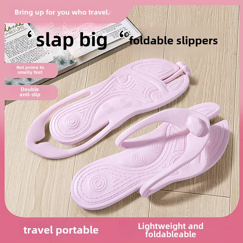 Портативные одноразовые складные пляжные тапочки для летних путешествий