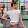 2025 Women's Slim Square Neck Ultra Short Sleeveless Cute T-Shirt Vest Top Basic T-shirts Tank Top