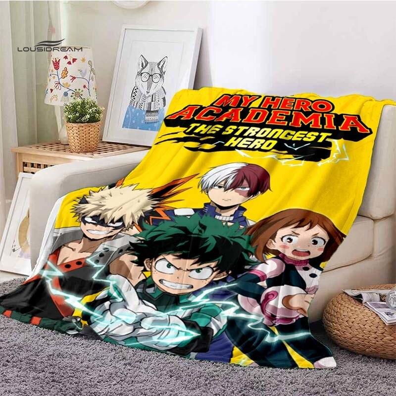 My Hero Academia Movie Design Blankets for Beds Home Travel Adult Flannel Blanket for Couch Bed Living Room Sofa Child Keep Warm