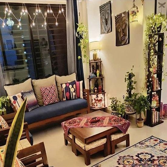 Красивый деревянный большой трехъярусный стол высотой 114,3 см с угловой подставкой ручной работы