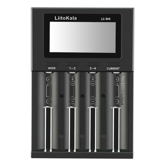 LiitoKala Lii-M4 Зарядное устройство для аккумулятора ЖК-дисплей Универсальная быстрая зарядка 4 слота 5V2A USB Smart Зарядное устройство Тестовая емкость для 26660 18650 1700 32650