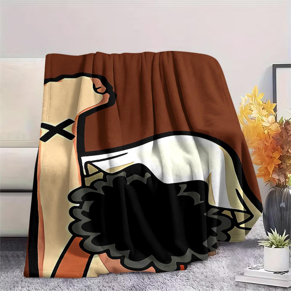 Фланелевое одеяло с принтом персонажей One Piece, Высококачественное, Удобное для всех сезонов, Декор для дома, Тепло и уют, Идеально для рождественских подарков