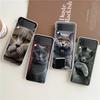Чехол для телефона Samsung Galaxy Z Flip 7 6 5 4 Прозрачный для Samsung Z Flip 3 Жесткий ПК Складной Милый Британский Короткошерстный Кот