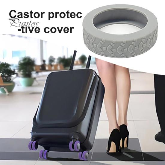 Силиконовые чехлы на колеса багажа, немые защитные чехлы для чемоданов с защитой от царапин, роликовые рукава для путешествий