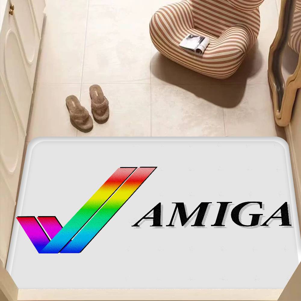 Логотип Amiga Модный кухонный коврик Детская комната Декор спальни Балкон Противоскользящий коврик для прихожей Гостиная Alfombra
