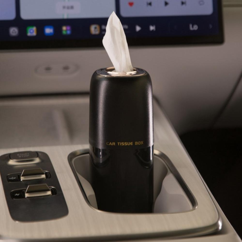 Cup Holder Round Tube Tissue Container Tissue Dispenser Compact Tissues Box Home