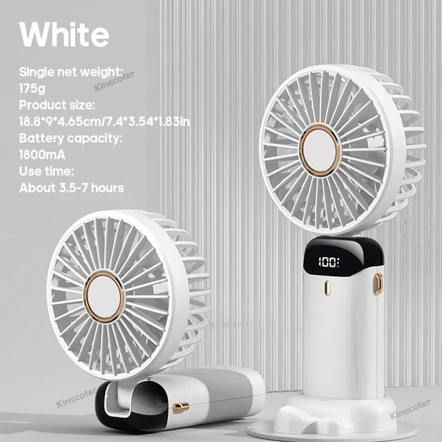 Hot Selling Handheld Mini Fan, Foldable, Portable Neck Hanging Fan, 5-speed USB Charging Fan with Phone Holder and Display Scree