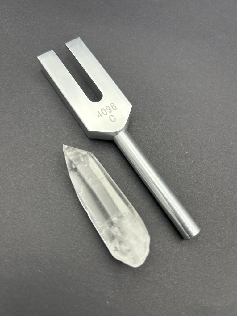 [FromJiji] Исцеляющий камертон, Кристалл, Чехол для хранения, Оригинальный молоточек, Набор из 4 предметов, Расслабление, 4096 Гц