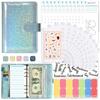 A6 Money Budget Planner Binder with Zipper Envelopes Cash Envelopes for Budgeting Money Organizer for Cash Budget Binde