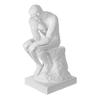 [G3185] - Resin Figurine 'The Thinker by Rodin' White - 15x6. 5x7cm