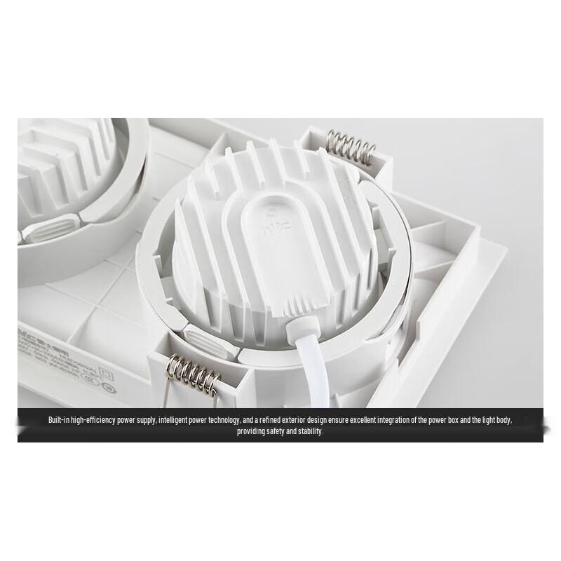 NVC Lighting Rectangular Double-Head LED Grille Spotlight