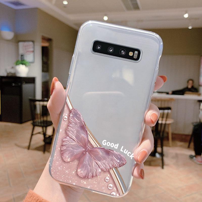 Clear Case For Samsung Galaxy S10 S10E S 10 Plus S9 S20 FE S20 10 Plus Lite Leopard Soft TPU Shell Silicone for Samsung S10+