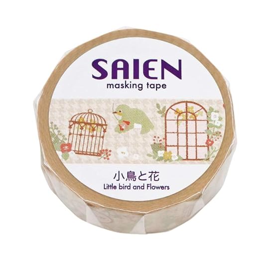 SAIEN Птички и Цветы 15 мм x 7 м Маскировочная Лента, Цветы, Птички, Цветочный Узор, Птицы,