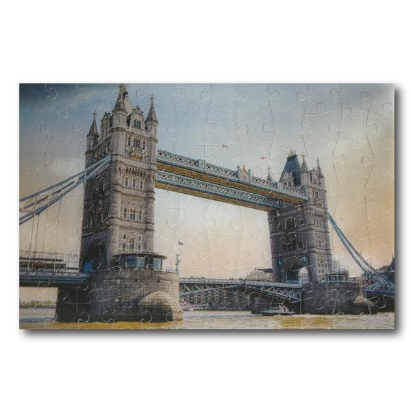 Crystal Ultra-mini Transparent Plastic Jigsaw Puzzle, London Tower Bridge, 150 Pieces Jigsaw Puzzle, Childrens Games, Educational Toys