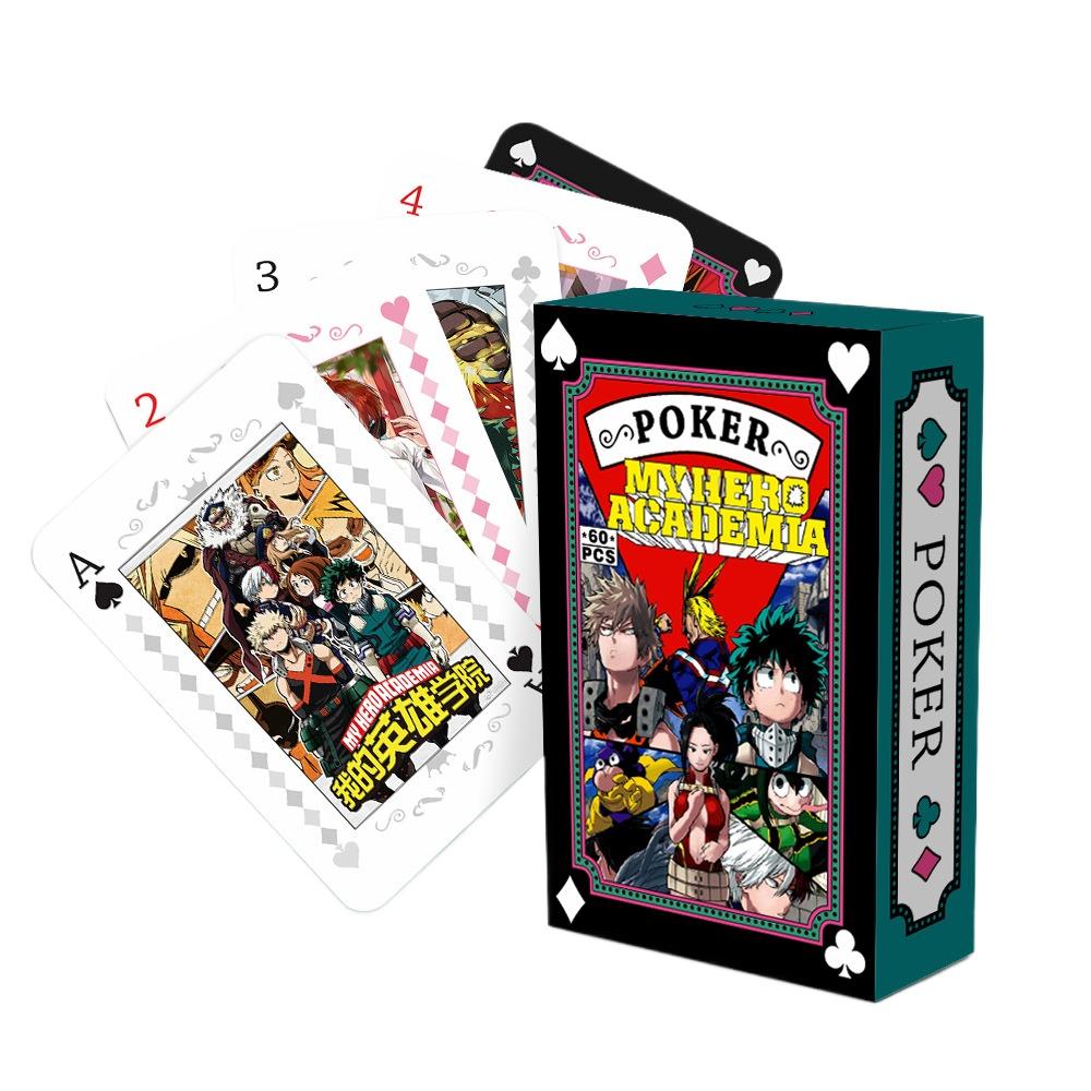 Anime Poker Toy My Hero Academia Game Cards Bakugou Katsuki Todoroki So Cosplay Hardcover Collection Gift