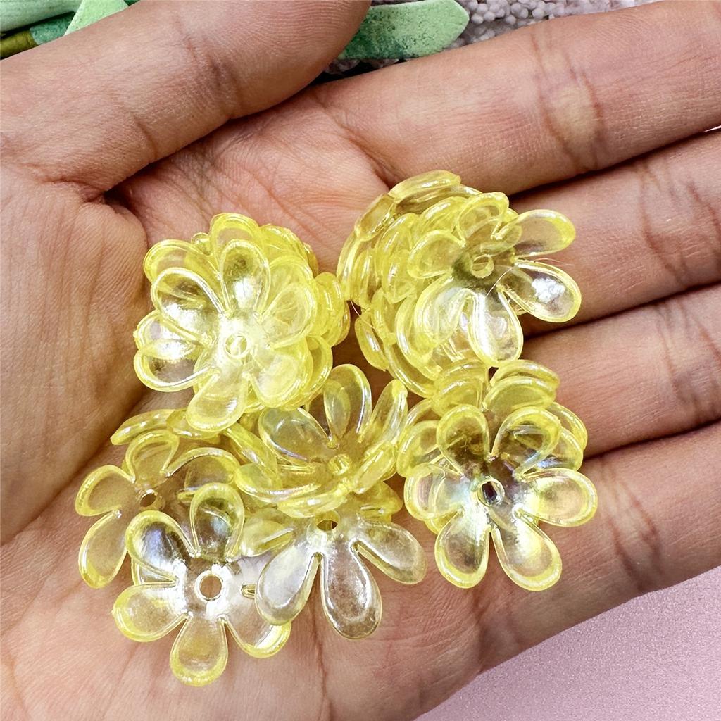 Сосуд для изготовления украшений для волос, модные аксессуары «сделай сам», материалы ручной работы, свободные бусины, 20 шт., 6 лепестков, цветок