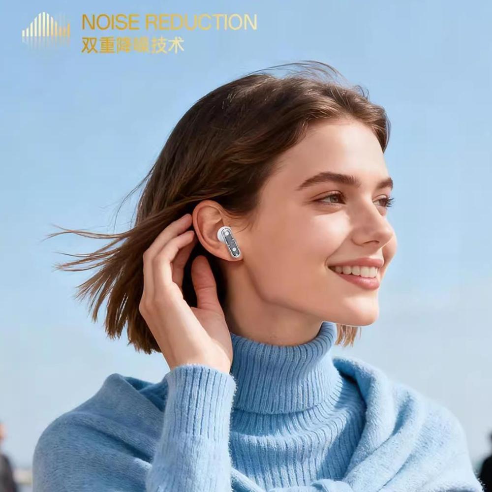 Розовые TWS-наушники с прозрачным зарядным кейсом Беспроводные Bluetooth-наушники с активным шумоподавлением (ANC) Длительное время работы от аккумулятора