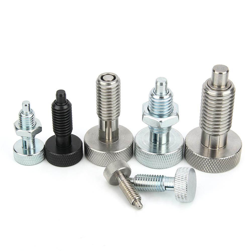 M6/M8/M10/M12/M16 304 Stainless Steel Knurled Knob Plungers Spring Plunger Self-locking Screw Bolts With Nuts
